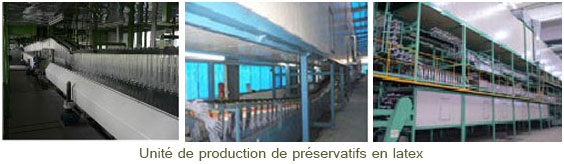 Unit de production de prservatifs en LATEX