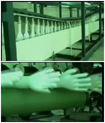 Unité de production de gants en latex